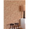 Grandeco|Floral printed leaves terracotta wallpaper|Wallpaper