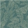Grandeco|Papier peint floral imprimé feuilles vert|Papier Peint