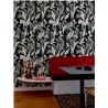 Grandeco|Papel pintado floral moderno hojas tropicales negro|Papel Pintado