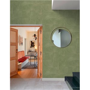 Grandeco|Papier peint motifs courbes en relief gris|Papier Peint 2