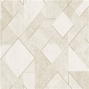 Grandeco|Geometric rhombus and rectangles black wallpaper|Wallpaper