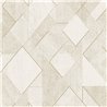 Grandeco|Geometric rhombus and rectangles white wallpaper|Wallpaper