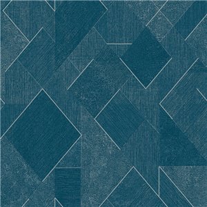 Grandeco|Geometric rhombus and rectangles white wallpaper|Wallpaper