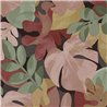 Grandeco|Papier peint floral feuilles monstera et ficus multicolores|Tropical