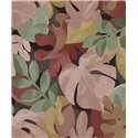 Grandeco|Floral monstera and ficus leaves multicolor wallpaper|Tropical