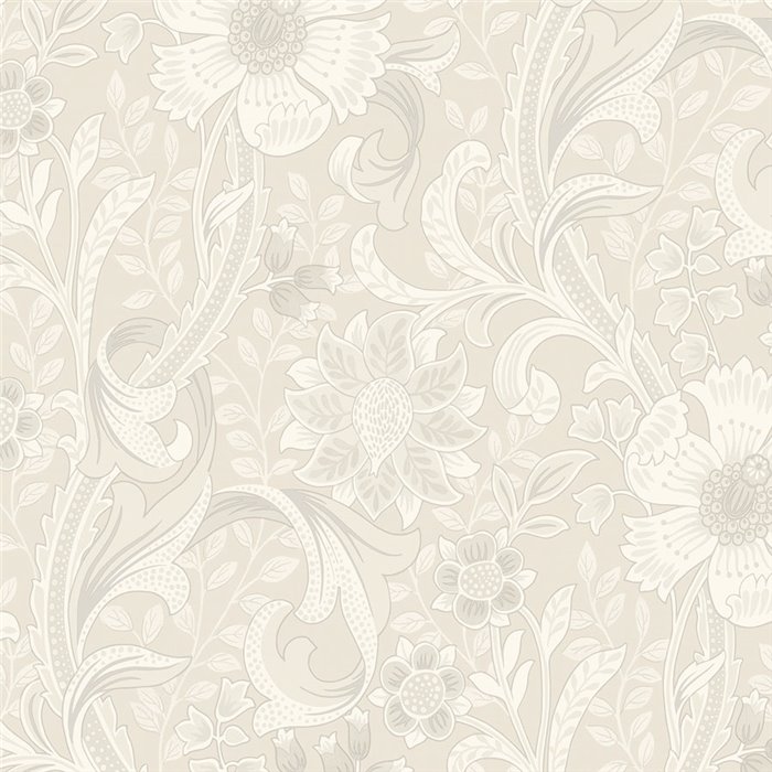 Grandeco|Papel pintado floral vintage blanco crema|Romántico