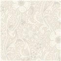 Grandeco|Vintage Blumenmuster Cremeweiße Tapete|Romantisch
