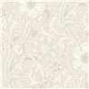 Grandeco|Papier peint floral vintage blanc crème|Romantique