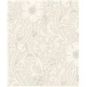 Grandeco|Papier peint floral vintage blanc crème|Romantique