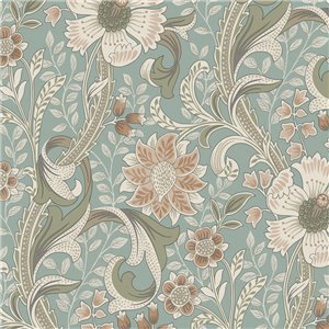 Papeldecor|Ornamental wallpaper with white and gold metallic texture|Wallpaper