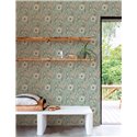 Grandeco|Papier peint floral vintage bleu|Romantique
