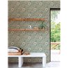 Grandeco|Papier peint floral vintage bleu|Romantique