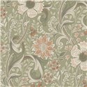 Grandeco|Papier peint floral vintage vert|Papier Peint