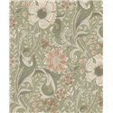 Grandeco|Papier peint floral vintage vert|Papier Peint