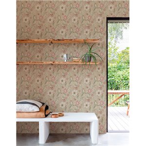 Grandeco|Vintage Blumenmuster Ockergelb Tapete|Romantisch 2