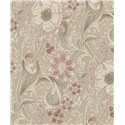 Grandeco|Vintage Blumenmuster Taupe Tapete|Tapeten