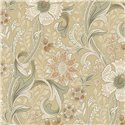 Grandeco|Vintage Blumenmuster Ockergelb Tapete|Romantisch