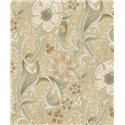 Grandeco|Vintage Blumenmuster Ockergelb Tapete|Romantisch