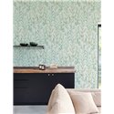 Grandeco|Papier peint romantique petites fleurs vert d'eau|Papier Peint