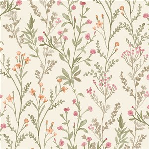 As Creation|Papier Peint petites fleurs romantiques beige, rose|Romantique