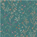 Grandeco|Papier peint romantique petites fleurs vertes|Papier Peint