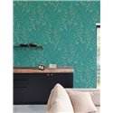 Grandeco|Papier peint romantique petites fleurs vertes|Papier Peint