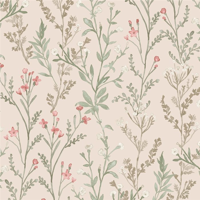 Papel pintado romántico flores pequeñas rosa - Grandeco Perfect Harmony PH3210