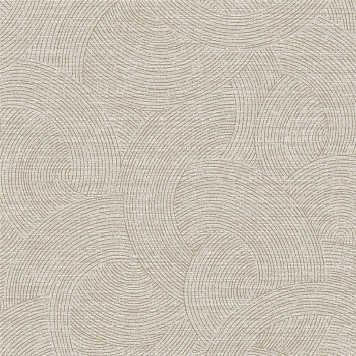 Papel pintado étnico moderno círculos gris y dorado - Grandeco Perfect Harmony PH3304