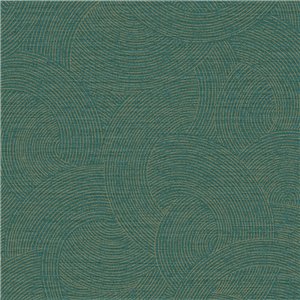 Grandeco|Papier peint ethnique moderne cercles beige et or|Papier Peint