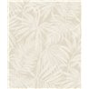 Grandeco|Papier peint feuilles de palmier couleur beige clair tropical|Papier Peint