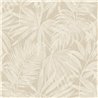 Grandeco|Papel pintado hojas de palmera color beige tropical|Papel Pintado