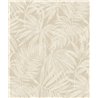 Grandeco|Papel pintado hojas de palmera color beige tropical|Papel Pintado