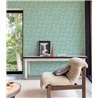 Grandeco|Papier peint feuilles de palmier couleur turquoise tropical|Tropical