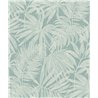 Grandeco|Turquoise palm leaves tropical color wallpaper|Tropical