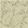 Grandeco|Green palm leaves tropical color wallpaper|Tropical