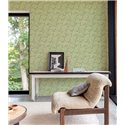 Grandeco|Green palm leaves tropical color wallpaper|Tropical
