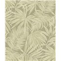 Grandeco|Green palm leaves tropical color wallpaper|Tropical