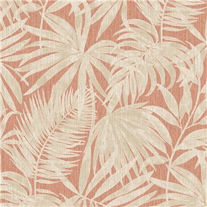 Grandeco|Papier peint feuilles de palmier couleur turquoise tropical|Tropical