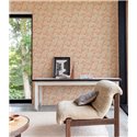 Grandeco|Papier peint feuilles de palmier couleur ocre tropical|Tropical