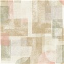 Grandeco|Modern geometric khaki and pink wallpaper|Geometric