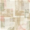 Grandeco|Modern geometric khaki and pink wallpaper|Geometric