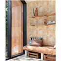 Grandeco|Papier peint formes géométriques marron et orange|Géométrique