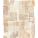Grandeco|Papier peint formes géométriques marron et orange|Géométrique