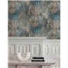 Grandeco|Betonimitation mit blauen Schalen Tapete|Industriell