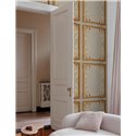 Grandeco|Barocke Paneele Grau-Gold Tapete|Tapeten