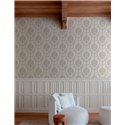 Papel pintado damasco ornamental gris estilo clásico - Grandeco Icon IC2001