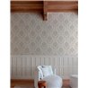 Papel pintado damasco ornamental gris estilo clásico - Grandeco Icon IC2001