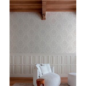 Grandeco|Ornamental damask green classic style wallpaper|Damask 2