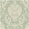 Grandeco|Papier peint damas ornemental vert style classique|Damas