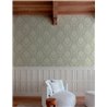 Grandeco|Ornamental damask green classic style wallpaper|Damask